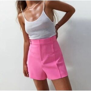 Zara Pink High Waist Women Shorts